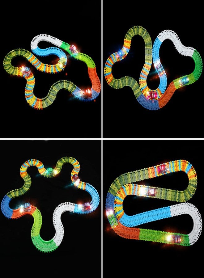 Save Unicorn Tracks Cars only Replacement, Toy Cars for Tracks Glow in The Dark, Car Tracks Accessories with 5 Flashing LED Lights, Compatible with Most Car Tracks for Kids Boys and Girls(4pack) - Image 2